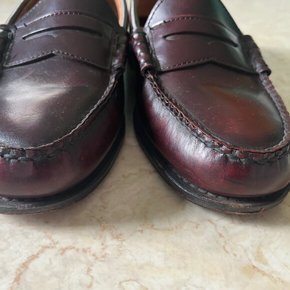 VTG Timberland Sz 9 W Men\'s Cordovan Leather Penny Loafers Made in USA main image 8